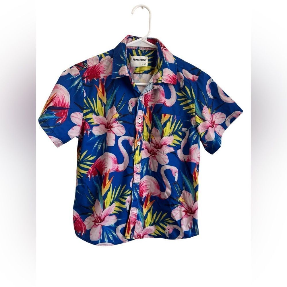 Tunevuse Flamingo Floral Print Shirt